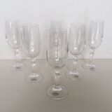 6 real crystal stem glasses