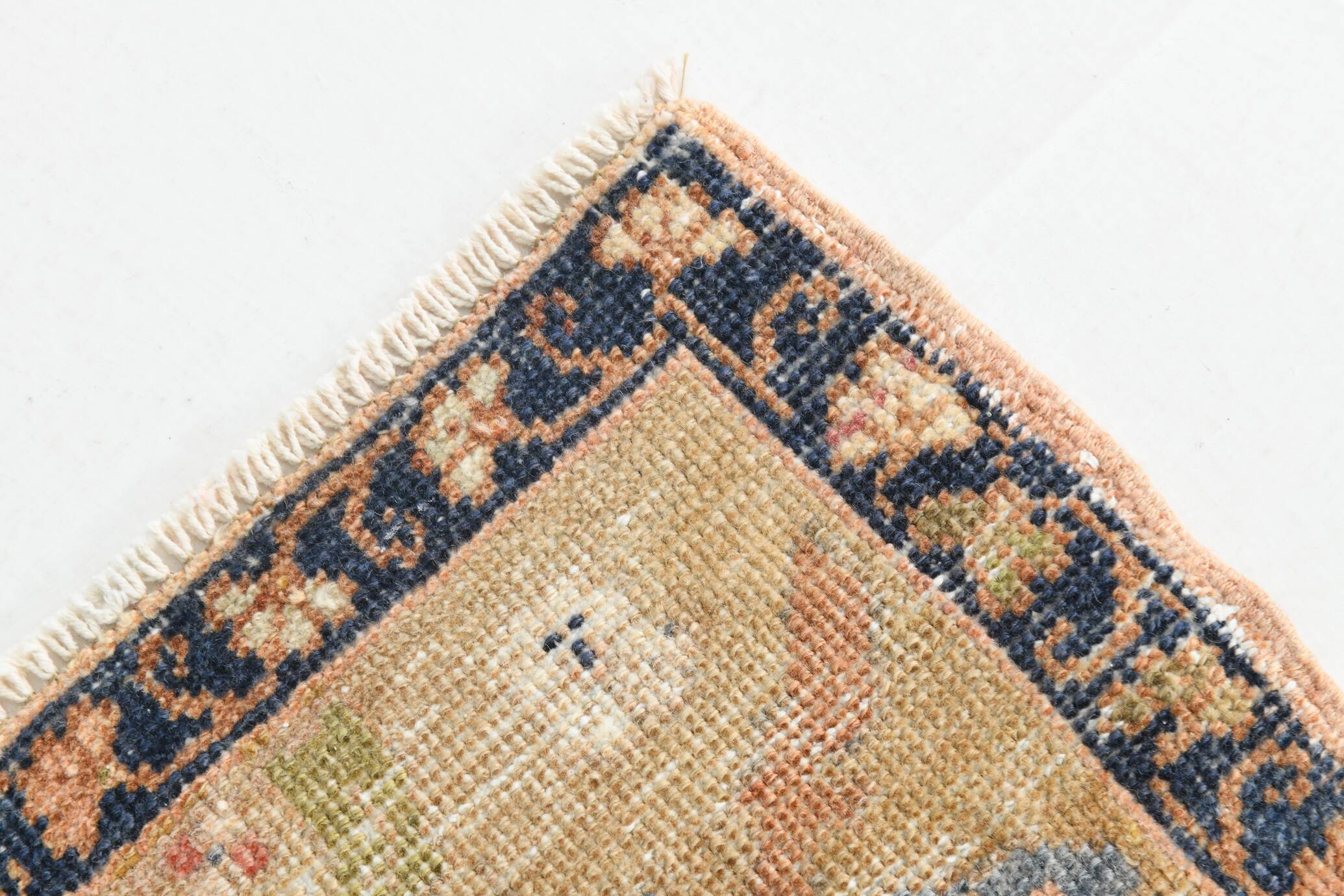 5x9 Peach Red Dark Blue Persian Area Rug, 153x290Cm SK 18900