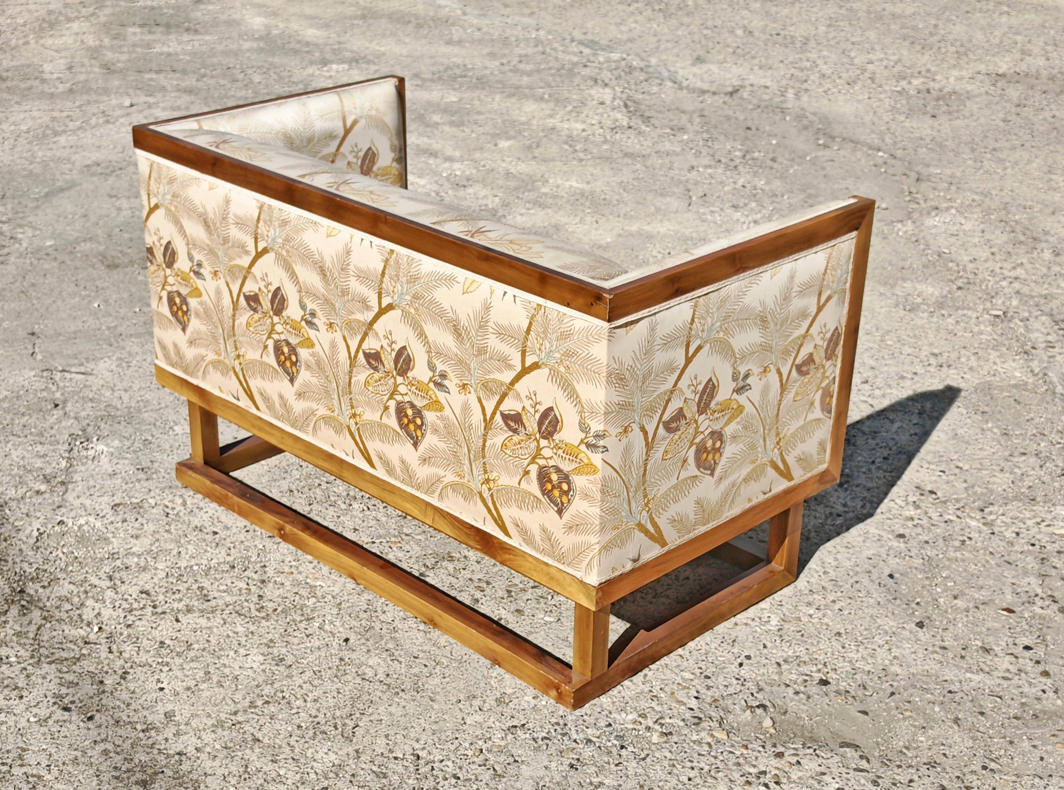 Jugendstil canapé by Josef Hoffmann 1902 by Wittmann 1980s