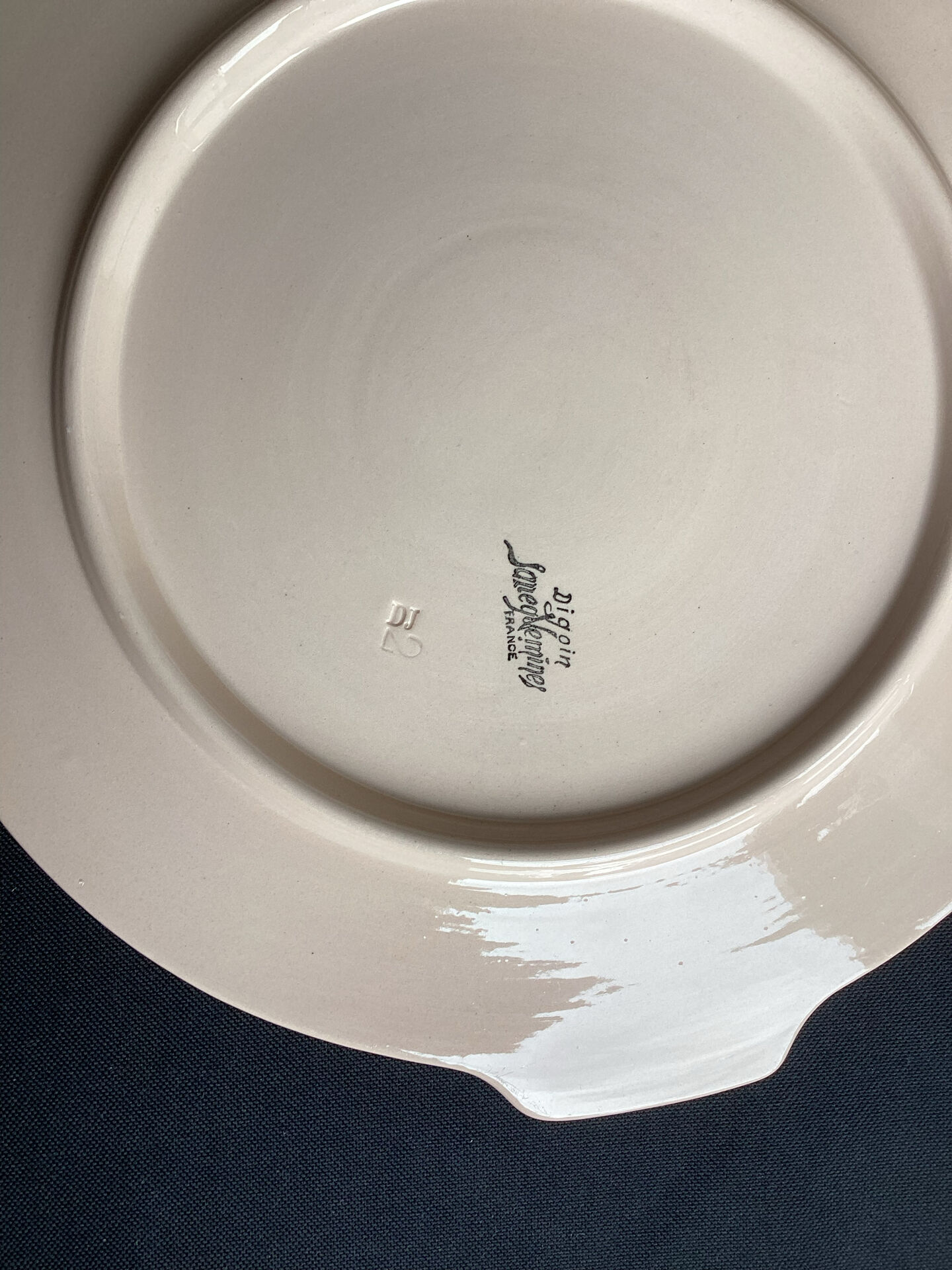 Round plate digoin sarreguemines france