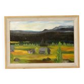 Huile sur panneau " Fåbo, Sonfjället " de J. Hock