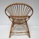 Fauteuil rotin vintage coquille