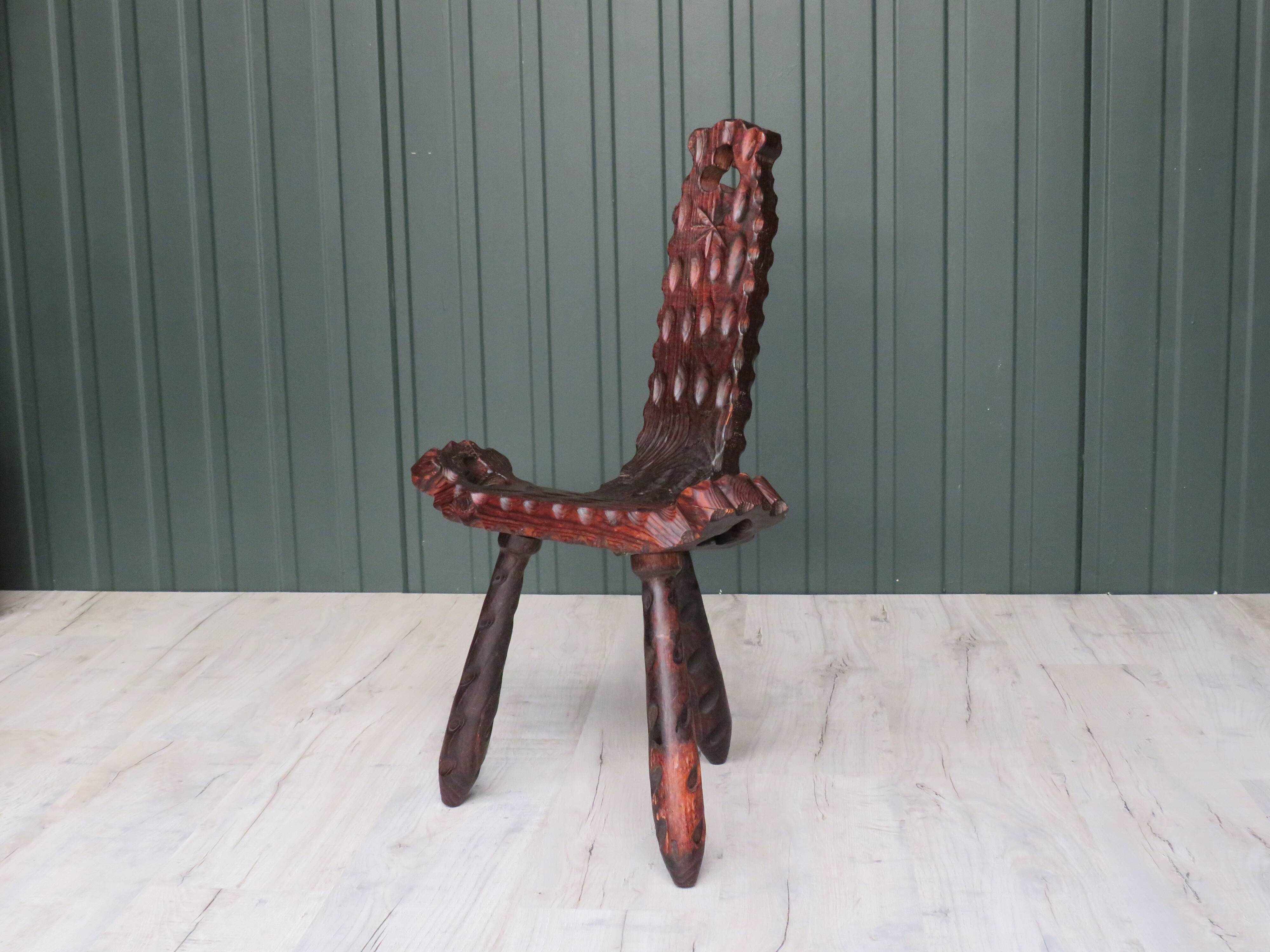 Brutalist tripod chair