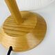 Vintage pine wall lamp and wool lampshade, 1960s