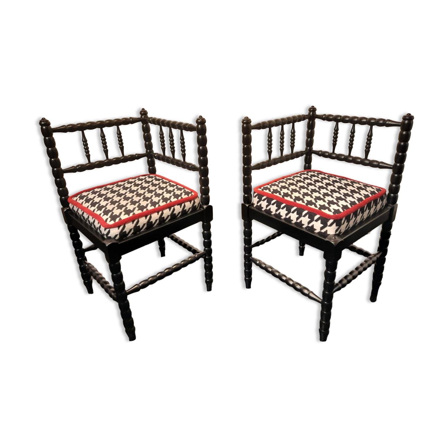 Wooden corner chairs