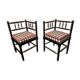 Wooden corner chairs