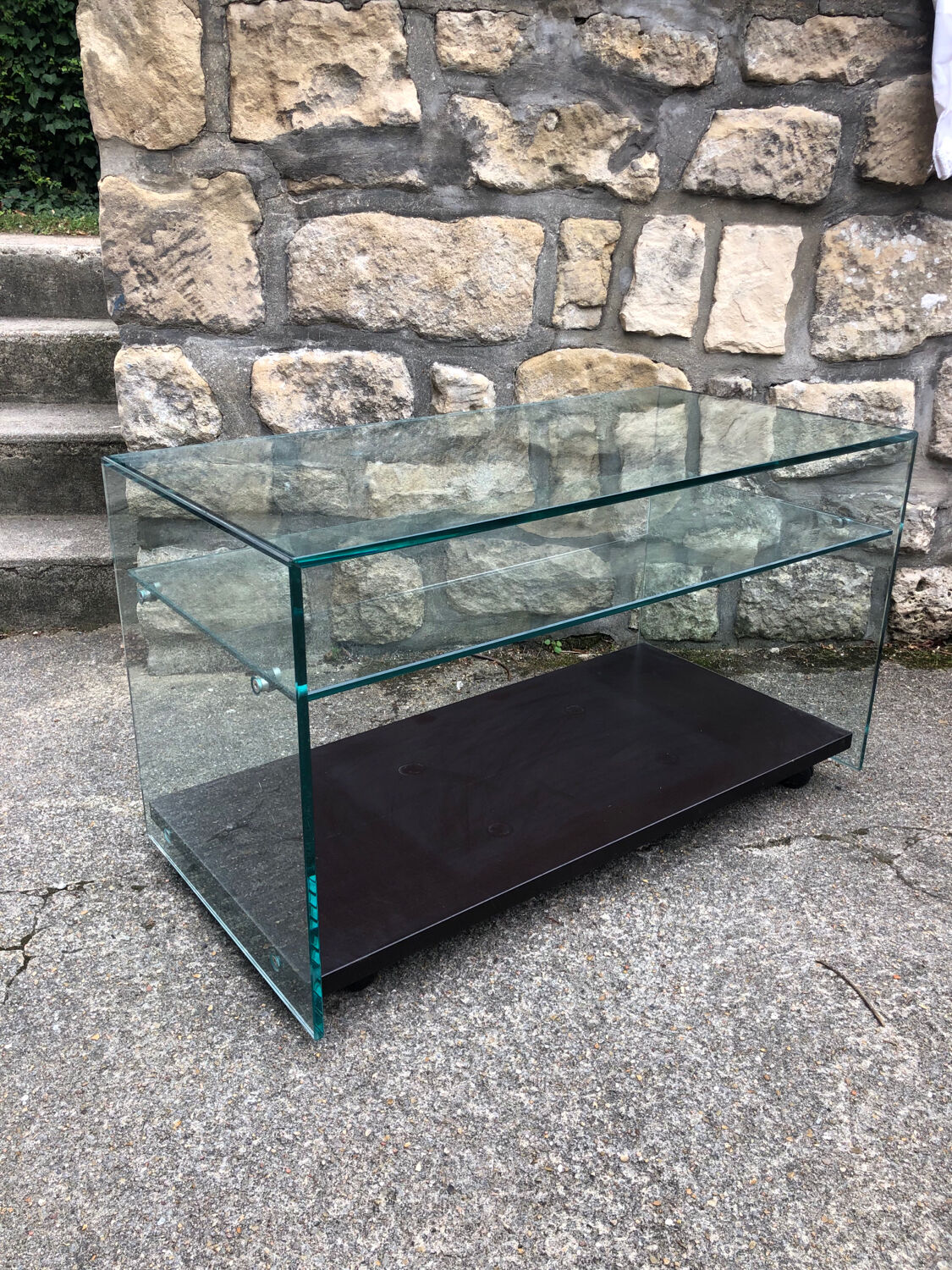 Glass coffee table