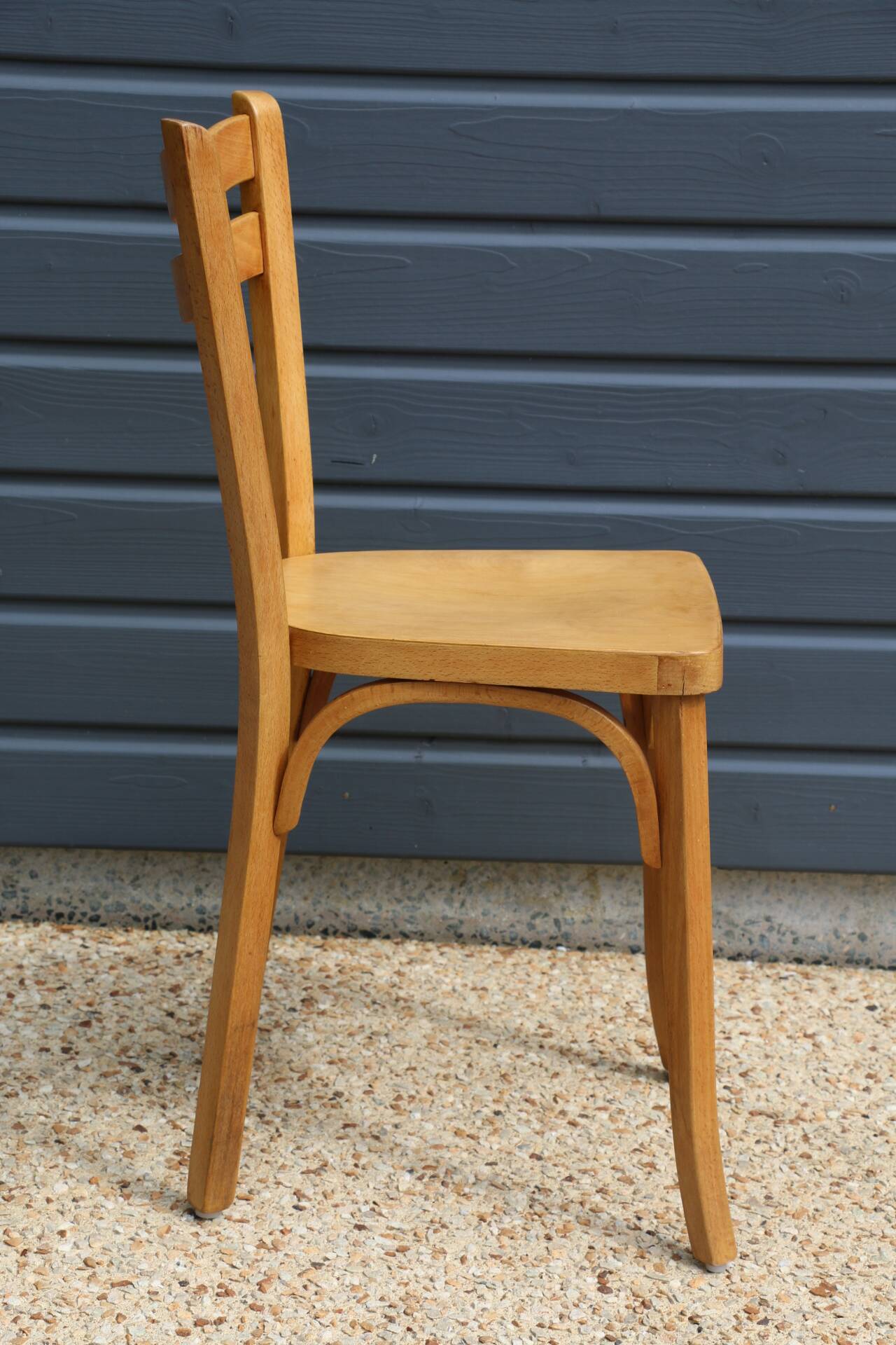 5 Baumann chairs No. 19 in light beech.