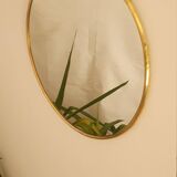 Miroir mural rond en laiton - fait main