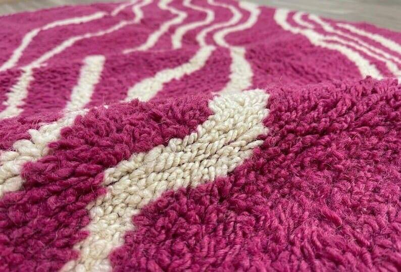 Traditional artisan beni ourain rug Bordeaux 150/250 cm