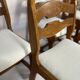 Set of 6 Belgian brutalist oak dining chairs, 1970s.