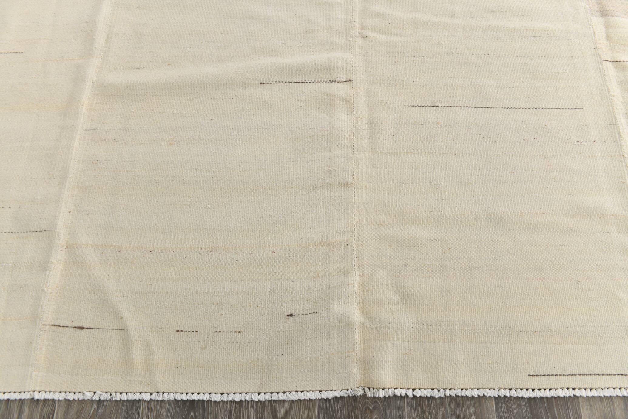 8x10 Cream & Beige Handmade Wool Vintage Rug, 248x301Cm