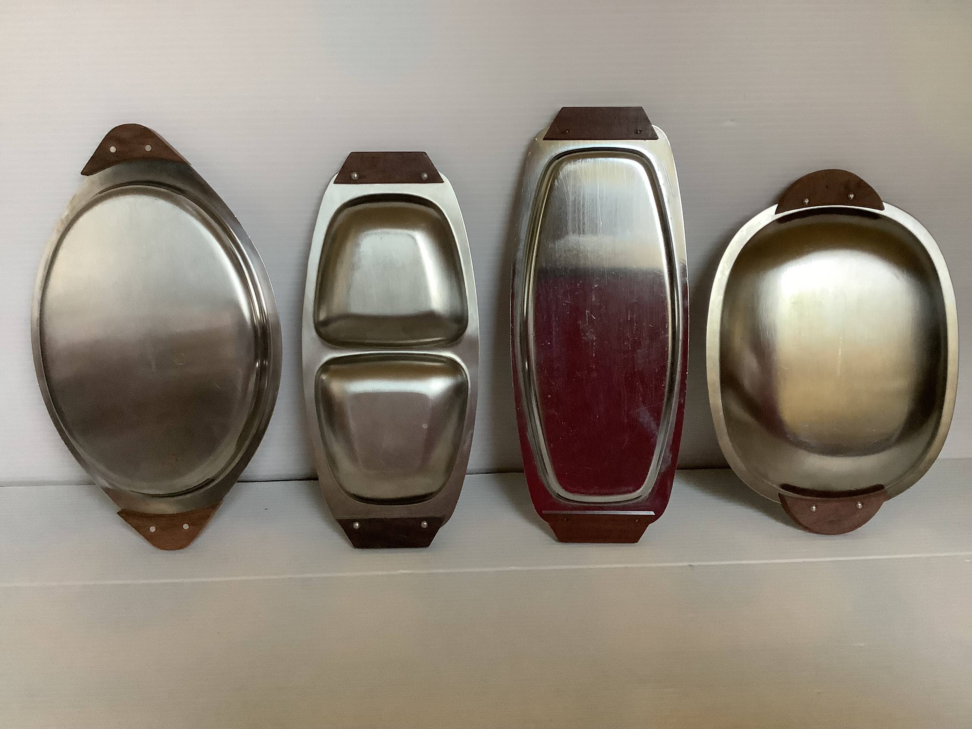 4 raviers métal et bois style scandinave