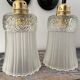 Set of two Art Deco tulip wall sconces