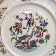 Grand plat rond Villeroy & Boch Phoenix – Terre de fer – 33,5 cm – Oiseaux exotiques