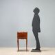 Nightstand in walnut, late 19th century.