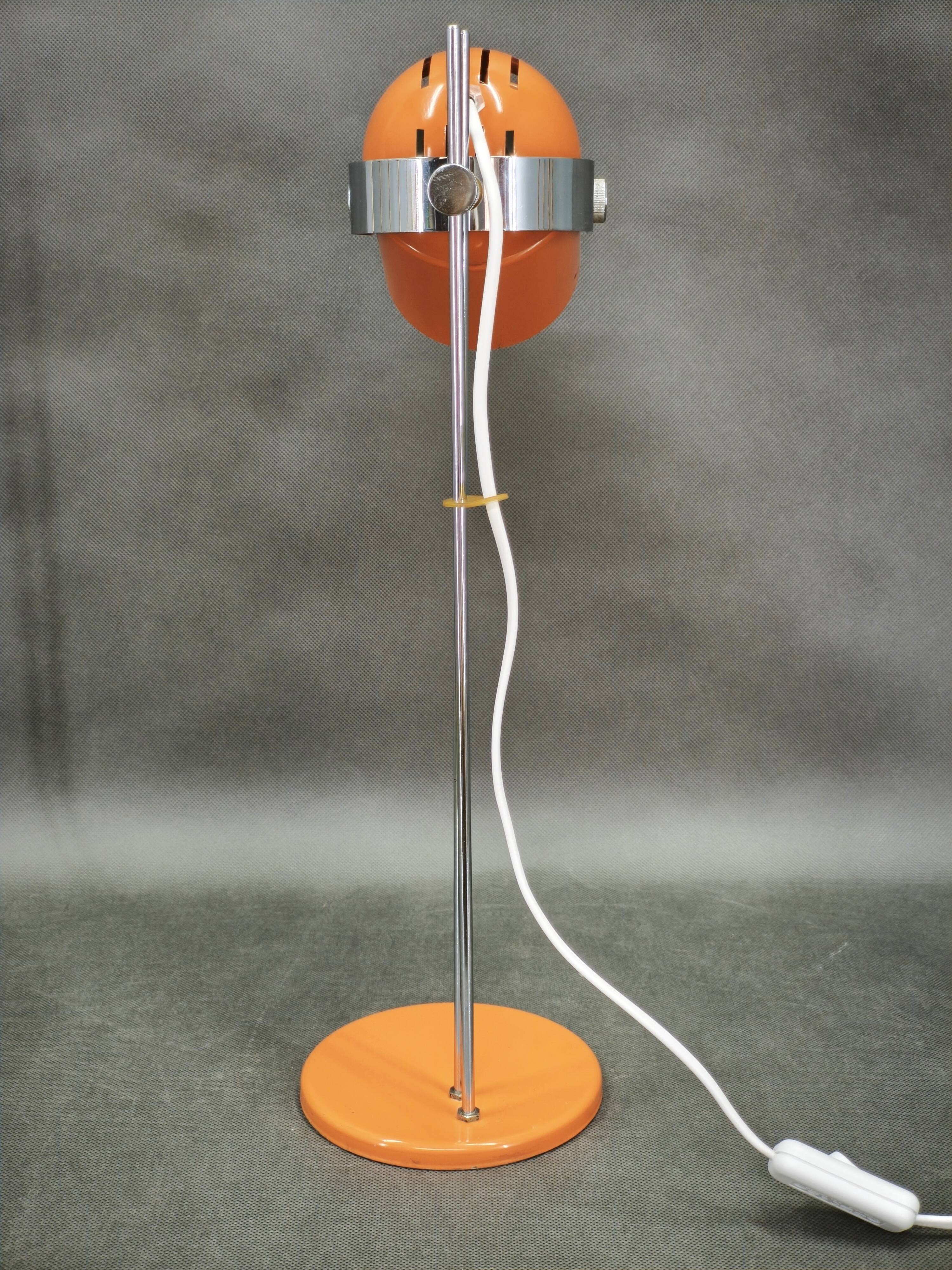 1960s Space Age Table Lamp by S. Jindra for Lidokov, Czechoslovakia