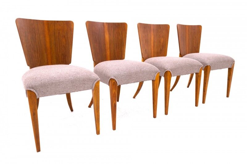 Set of 4 chairs designed by J. Halabala, 1930s.