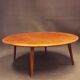 Round oak coffee table from H. Pander & Zn, the Netherlands 1950