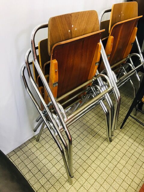 Mauser folding chairs by Erich Schelling midcentury design