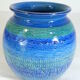Aldo Londi ceramic ball vase Bitossi Riminu blu
