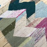 Moroccan Berber carpet Kilim Boucherouite 2, 03x1, 02m