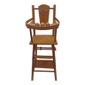 Chaise haute de poupées, bois clair