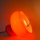 Orange opaline pendant light with metal arch, Design, 1970