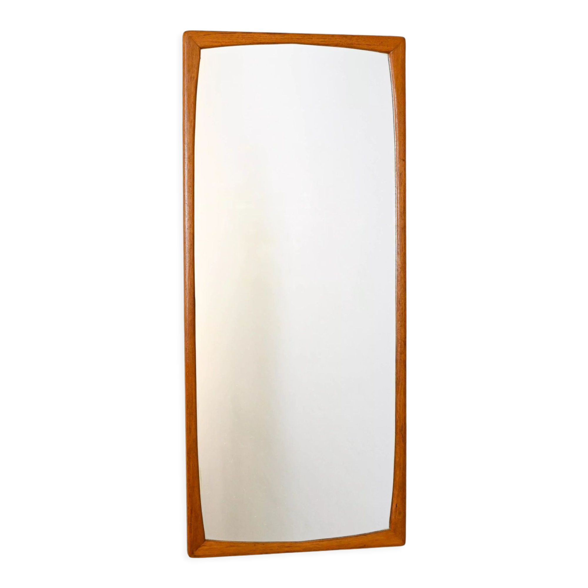 Mirror with teak frame