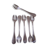 Set of 6 small oyster spoons. Christofle House.