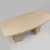 Sculptural Dinner Table in Travertine, France 1960s