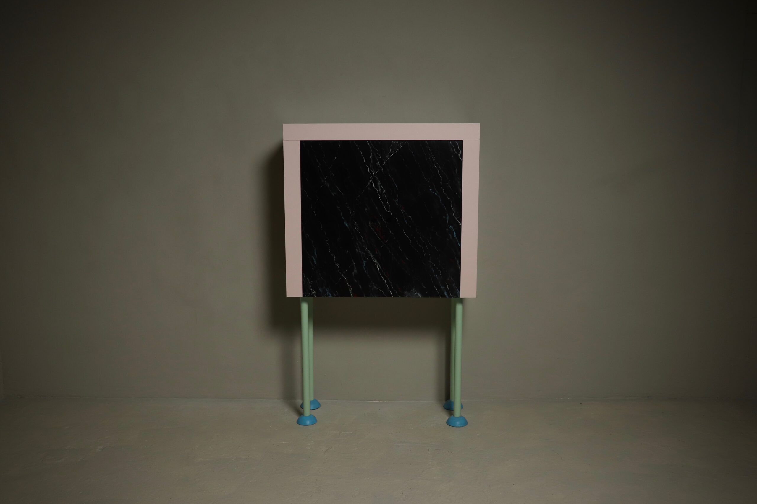 Memphis style cabinet by Dutch architect Wim Hofman 1980s