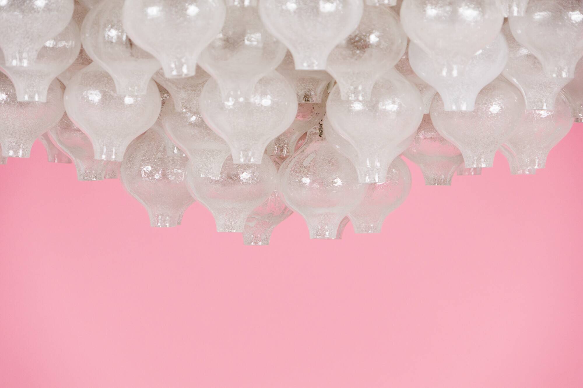 XL Tulipan Waterfall Glass Chandelier by Kalmar - Austria 1960s