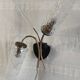 Double wall lights in gold metal and glass tulip - 60s/70s
