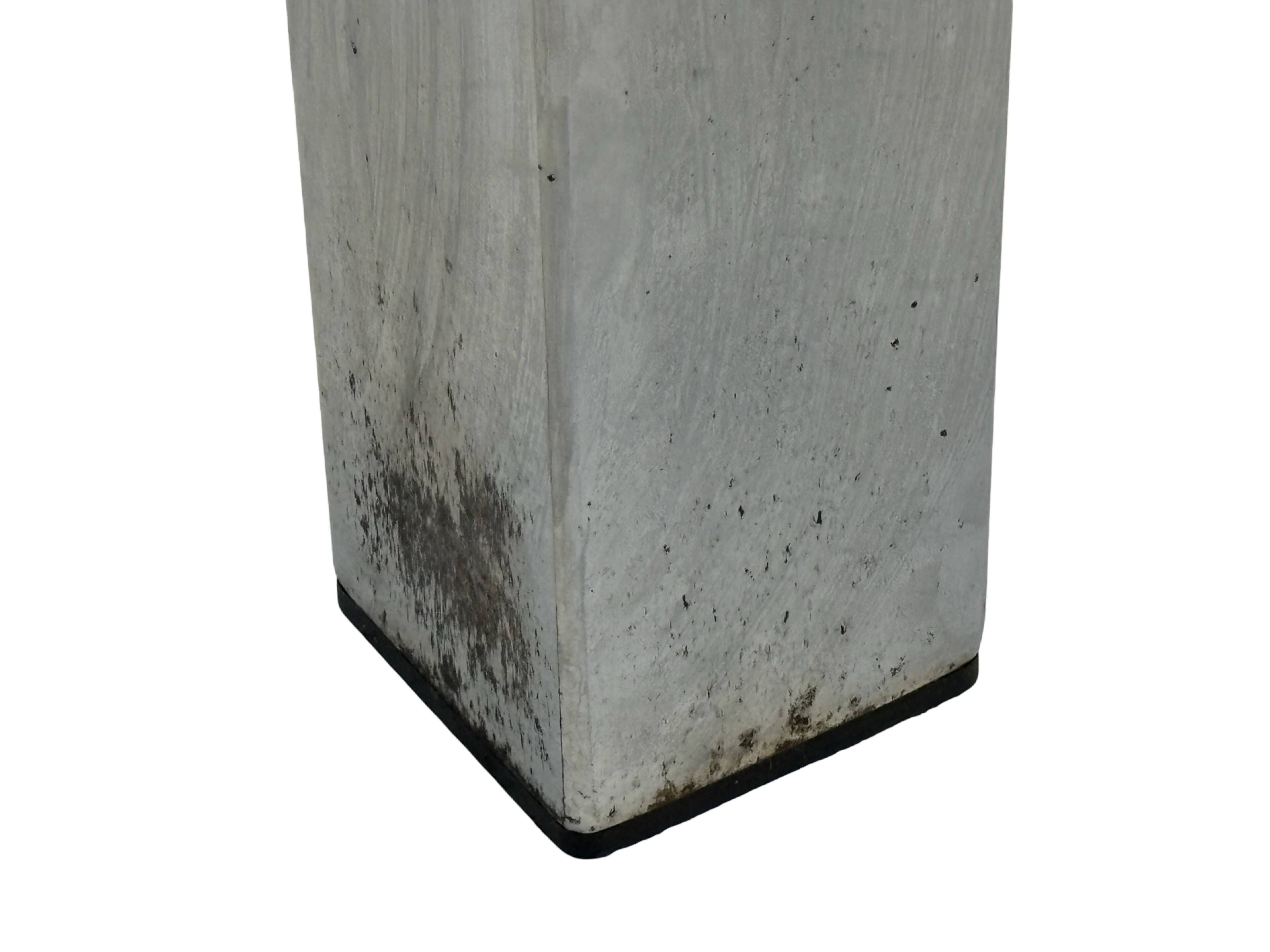 Table basse carrée plateau en pierre et piètement en acier chromé - années 60
