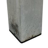 Vintage Square coffee table with slat stone top and chromed steel base - 1960s