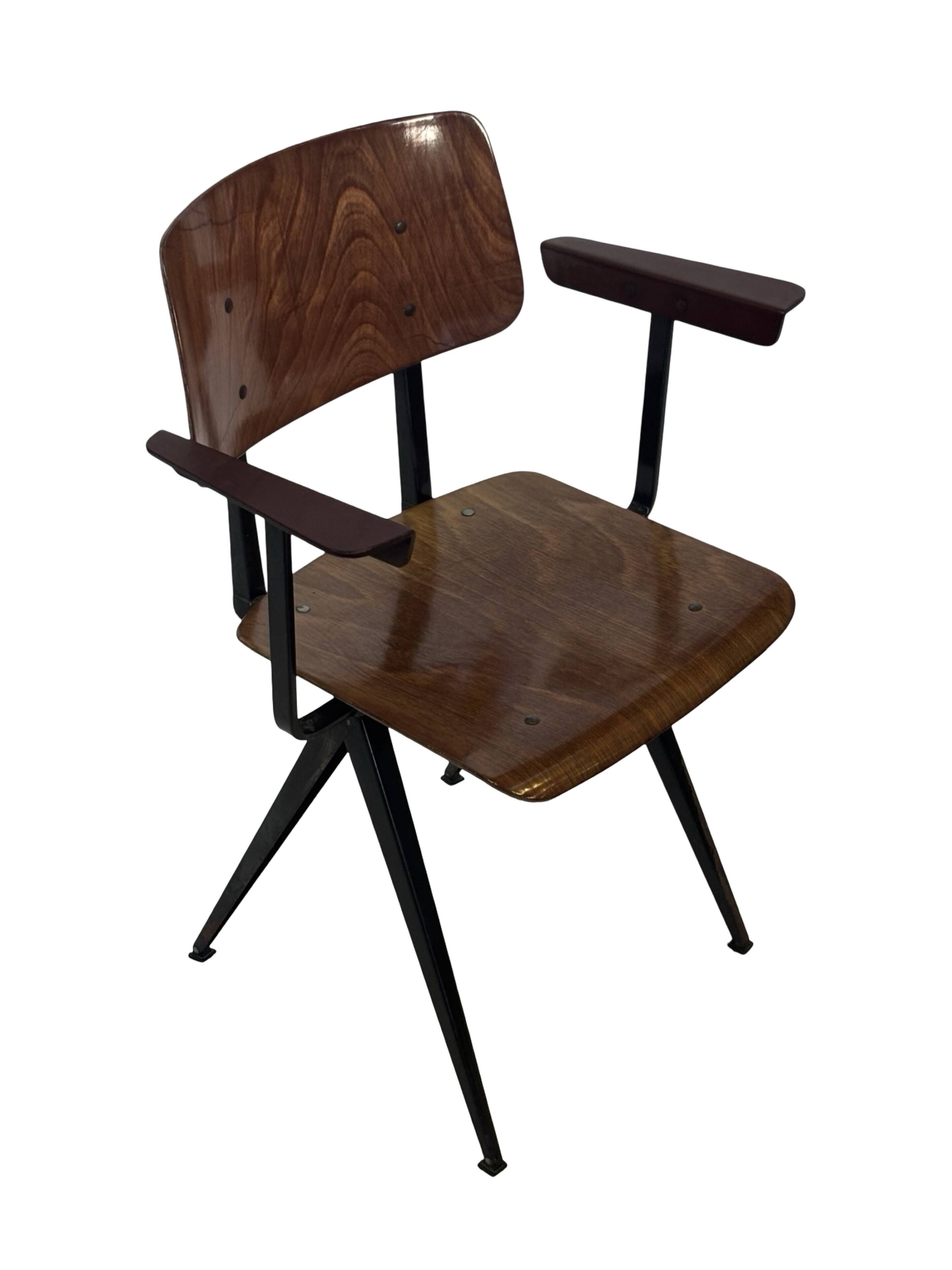 Vintage Galvanitas S16 chair with armrests, 1960 Netherlands Design