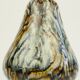 Glazed ceramic vase Primavera art deco