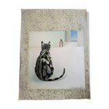 Lithograph "the beauty cat" Michelle Battut