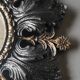 Small Sun Mirror Witch's Eye Round In Resin Patina Black/Copper