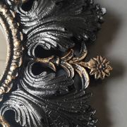 Small Sun Mirror Witch's Eye Round In Resin Patina Black/Copper