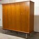 Wardrobe 1970 teak 4 doors half wardrobe half shelf 182 cm
