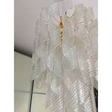 Murano Glass Chandelier "Virgola" Made in Italy Venini Style