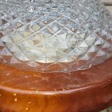 Round molded glass ceiling light