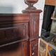 Antique solid oak headboard