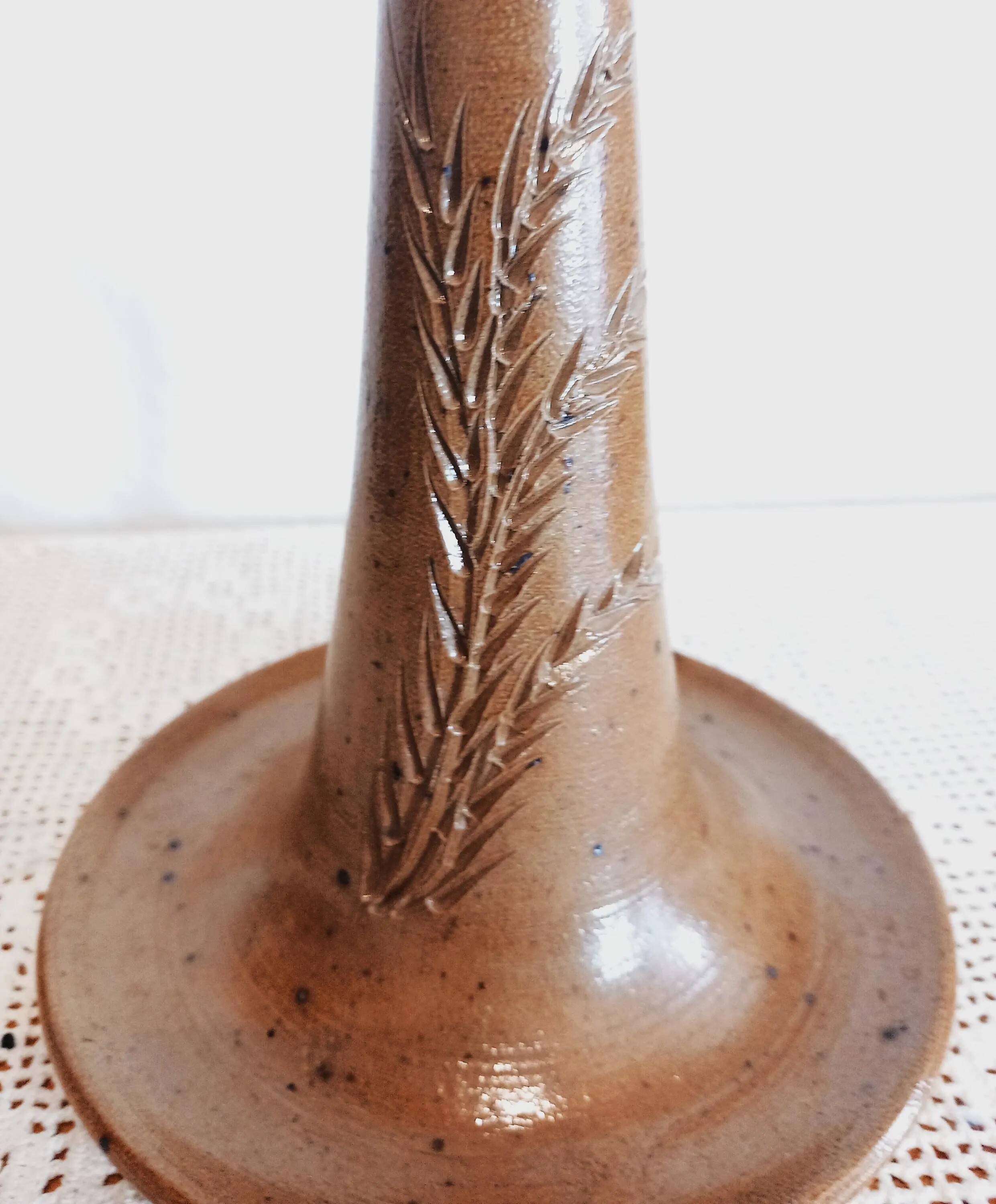 Stoneware candle holder