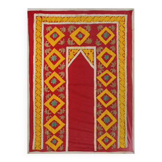 Hand knotted rug, vintage Turkish rug 93x120 cm