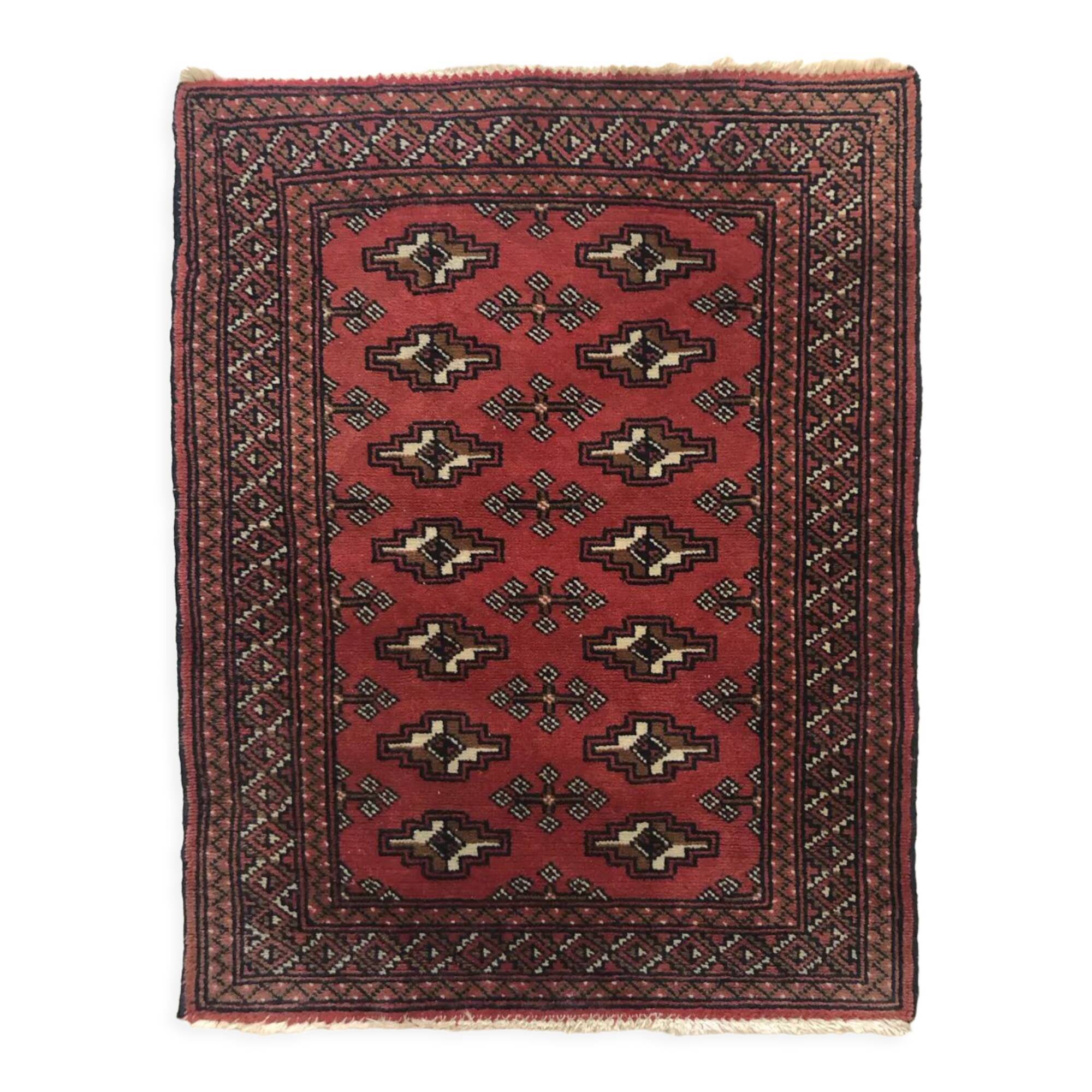 Tapis style persan 85x66 rouge
