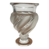 Crystal vase signed Lalique France model Ermenonville