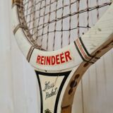 Vintage tennis racket with wooden press